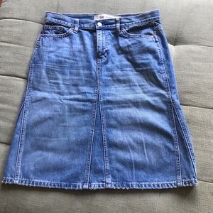 Gap knee length jean skirt